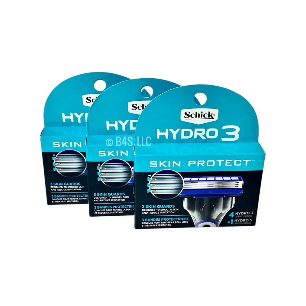 Schick Hydro 3 Refill Cartridges 5Ct (4+1 Hydro5) Pack of 3